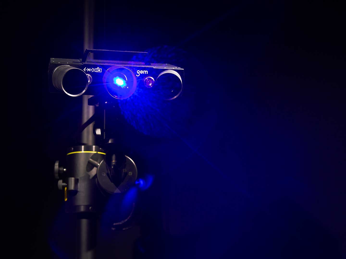 Optisch 3D-meetsysteem met blauwe verlichting